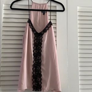 Express pink and black lace Barcelona tank